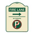 Signmission Fire Lane No Parking Heavy-Gauge Aluminum Architectural Sign, 24" x 18", TG-1824-24011 A-DES-TG-1824-24011